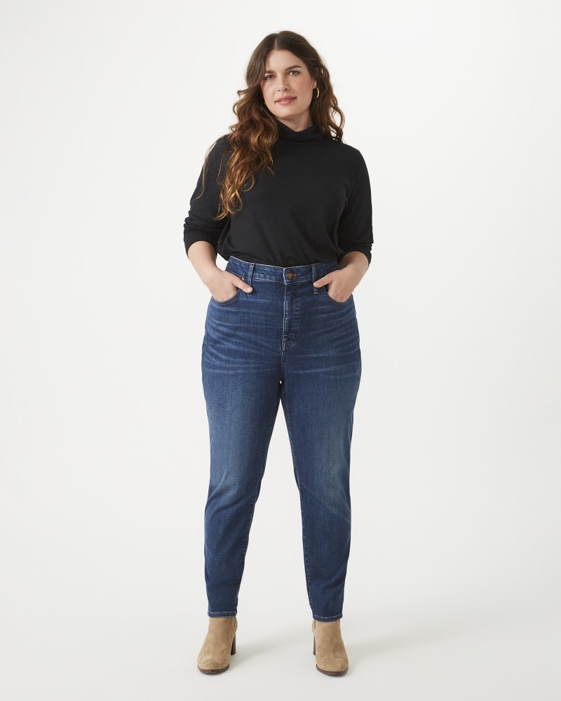 Plus size model wearing Whisper Cotton Turtleneck by Madewell | Dia&Co | dia_product_style_image_id:173776